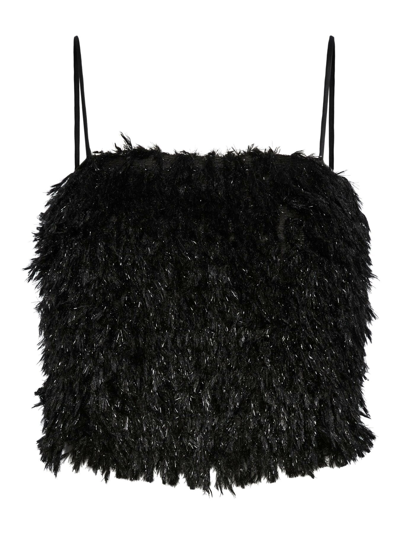 Crop Top "gldTUFT" in schwarz
