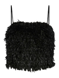Crop Top "gldTUFT" in schwarz
