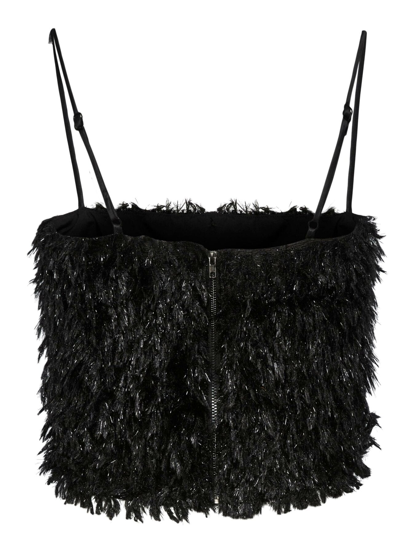 Crop Top "gldTUFT" in schwarz
