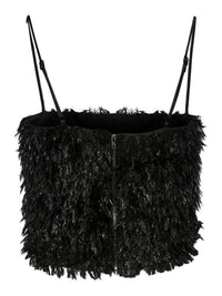Crop Top "gldTUFT" in schwarz