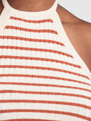 Neckholder-Top "gldPEPERGRINE" aus Rippstrick