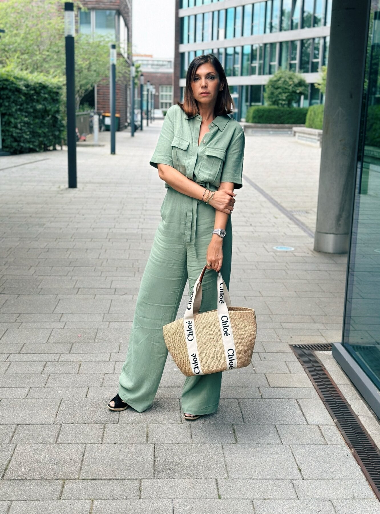 Jumpsuit "gldCARELLO" in grün