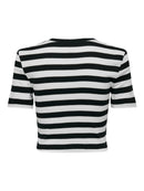Crop Top "gldTALMA" in schwarz weiß gestreift