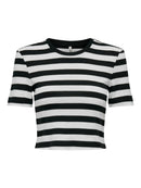 Crop Top "gldTALMA" in schwarz weiß gestreift