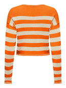 Crop Pulli "gldMARLA" in weiß/orange