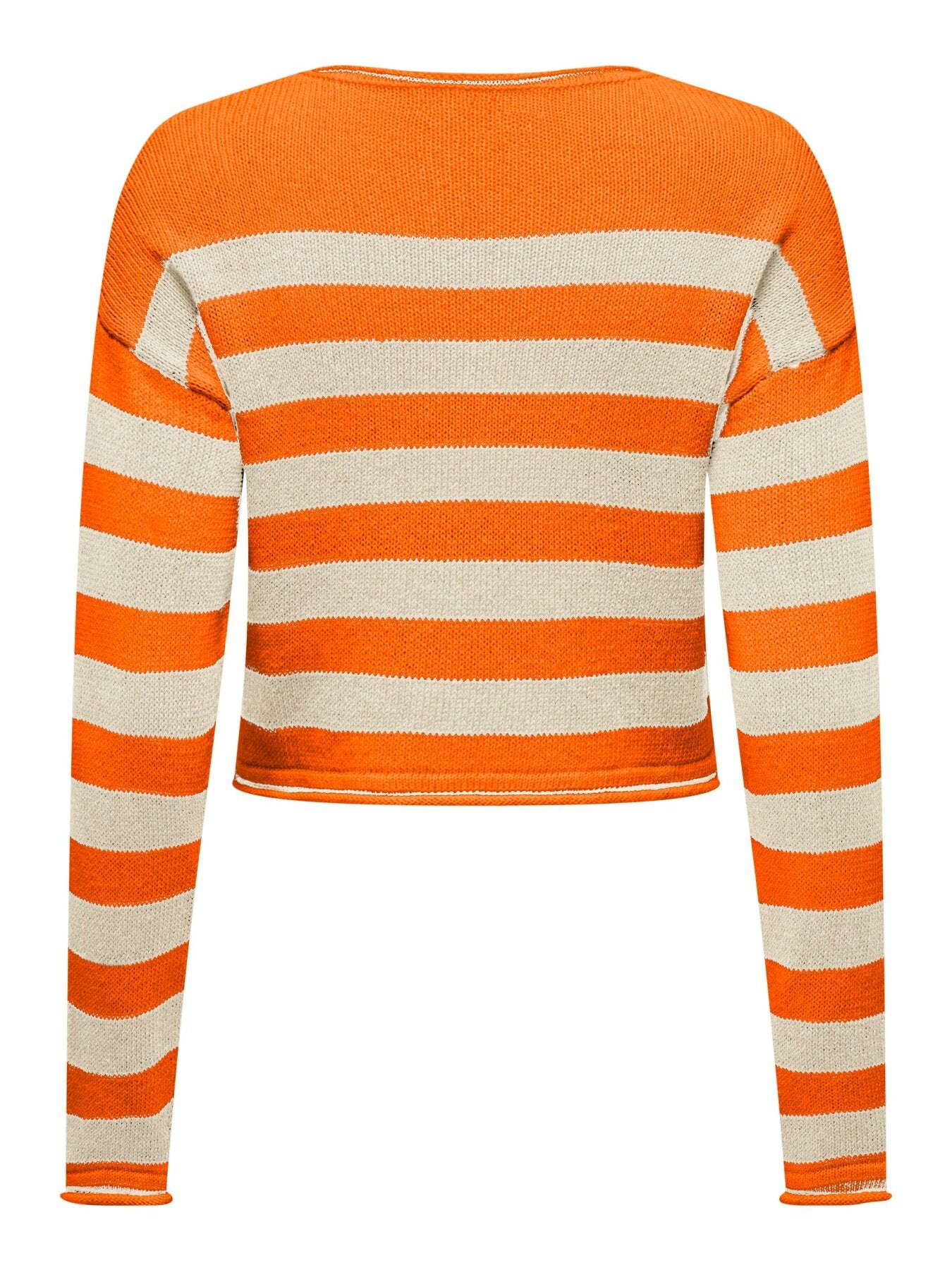 Crop Pulli "gldMARLA" in weiß/orange