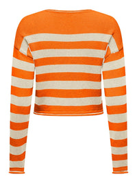 Crop Pulli "gldMARLA" in weiß/orange