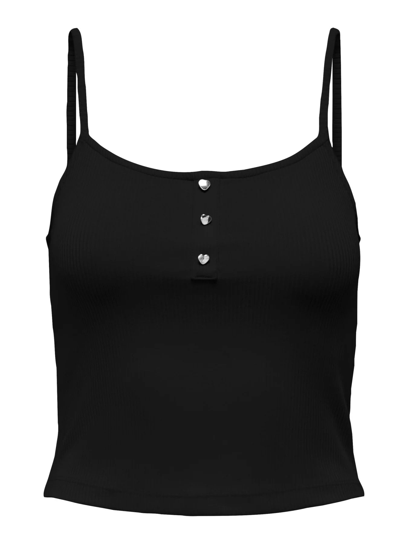 Top "gldUNINA HEART BUTTON" Black