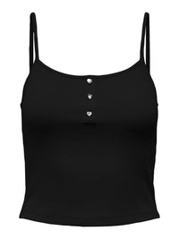 Top "gldUNINA HEART BUTTON" Black