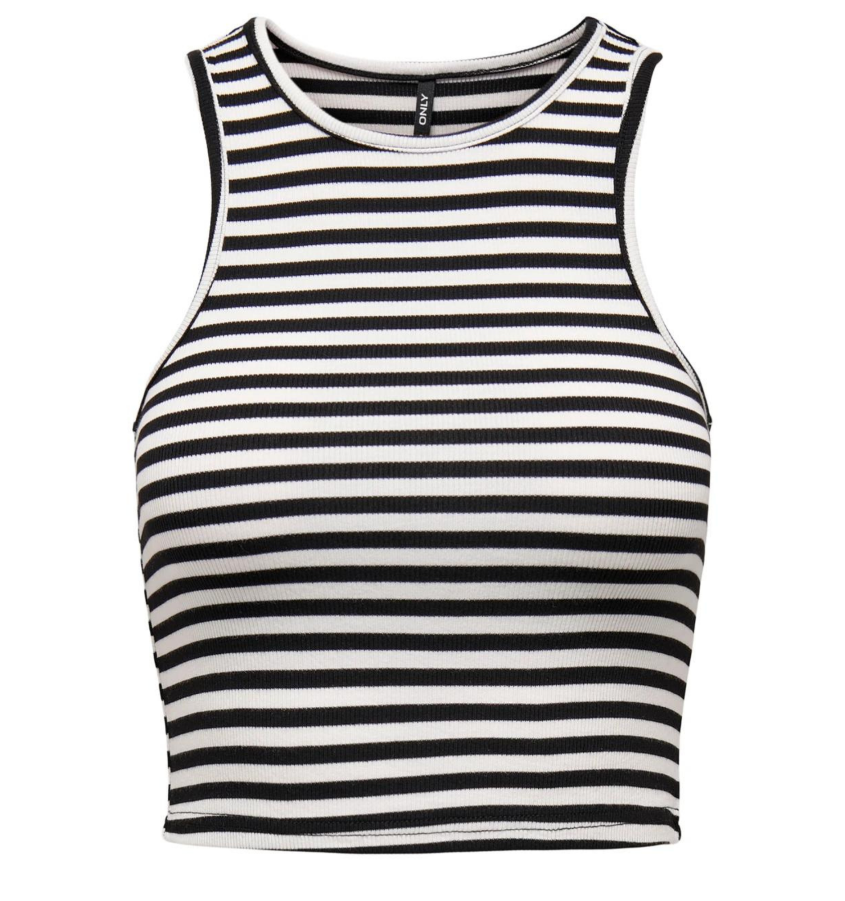 Crop Top "gldBELIA" gestreift in Black