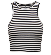Crop Top "gldBELIA" gestreift in Black