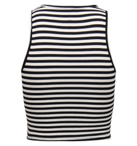 Crop Top "gldBELIA" gestreift in Black