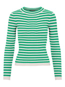 Langärmliges geripptes Top "gldCRISTA" in mint/weiß