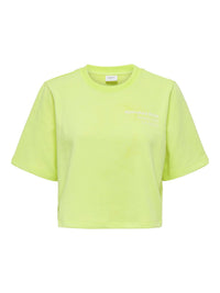Cropped T-Shirt "gldSASJA" Sunny Lime
