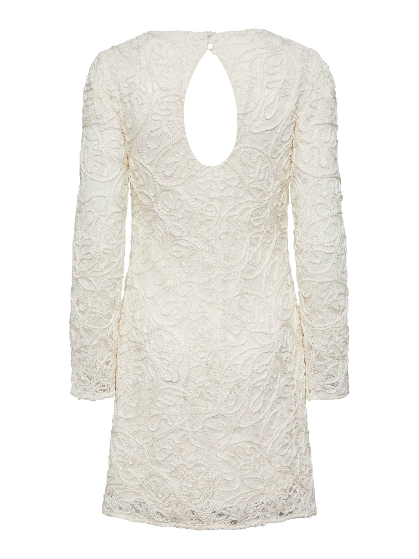 Weißes Kleid "gldLEONOR" mit 3D-Details