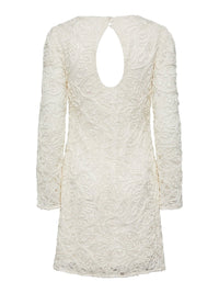 Weißes Kleid "gldLEONOR" mit 3D-Details