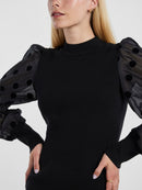 Kurzes Kleid "gldDOTME" in schwarz