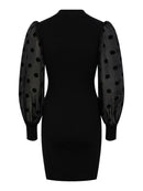 Kurzes Kleid "gldDOTME" in schwarz