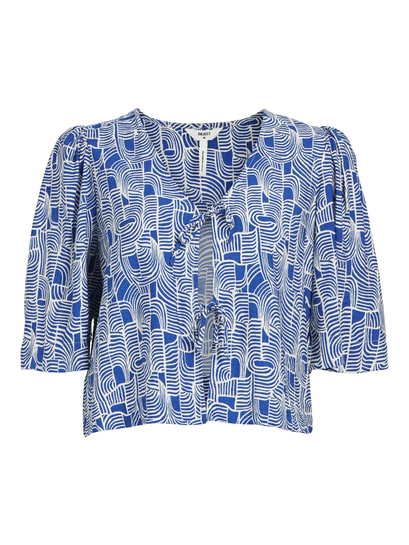 Gemusterte Bluse "gldDAYA" in blau