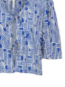 Gemusterte Bluse "gldDAYA" in blau