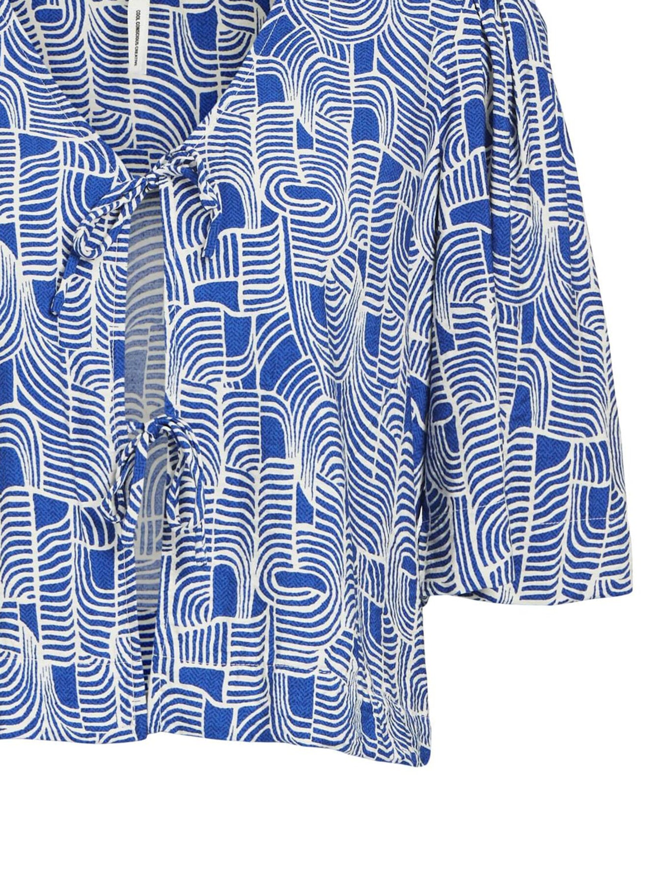 Gemusterte Bluse "gldDAYA" in blau