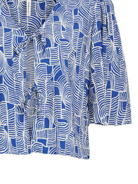 Gemusterte Bluse "gldDAYA" in blau