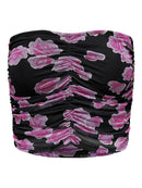 Bandeau Top "gldPARIS" mit Blumenprint