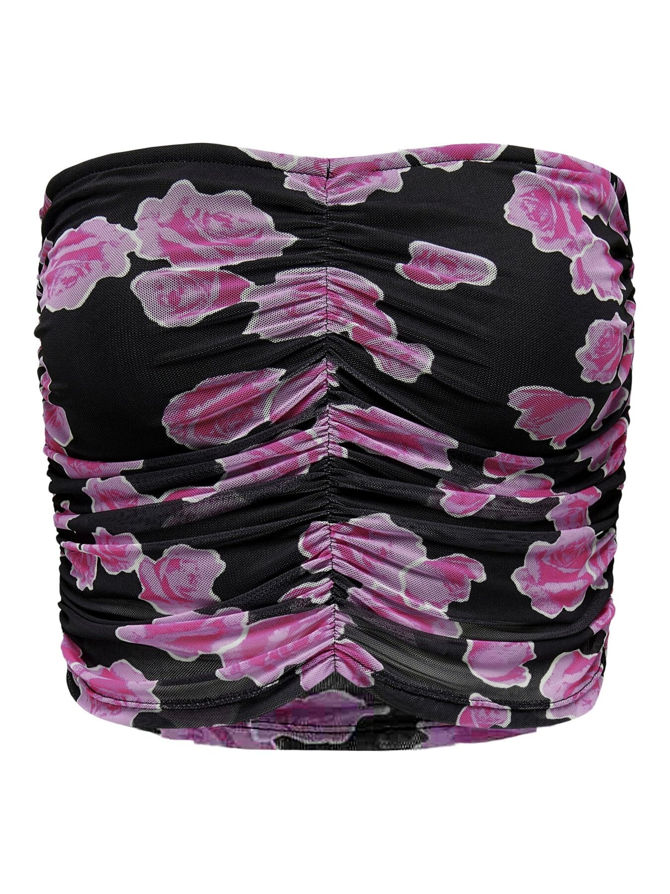 Bandeau Top "gldPARIS" mit Blumenprint