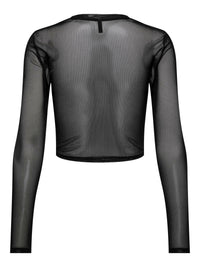 Langärmeliges Top "gldPARIS" in schwarz