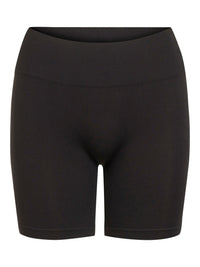 Mini Shorts "gldSEAM" in schwarz