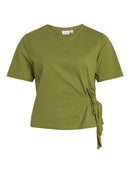 T-Shirt "gldPIPPA" mit Bindeverschluss in khaki