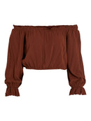 Schulterfreies Crop-Top "gldSUNNY"