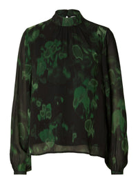Bluse "gldLULA" in schwarz/grün