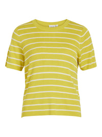 T-Shirt "gldFULINA" in gelb/weiß