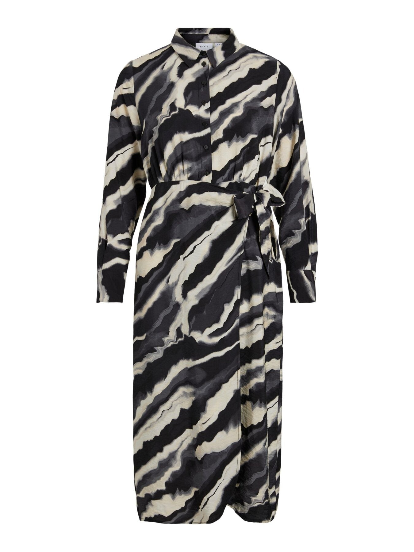 Midikleid "gldDOGMA" in schwarz/grau