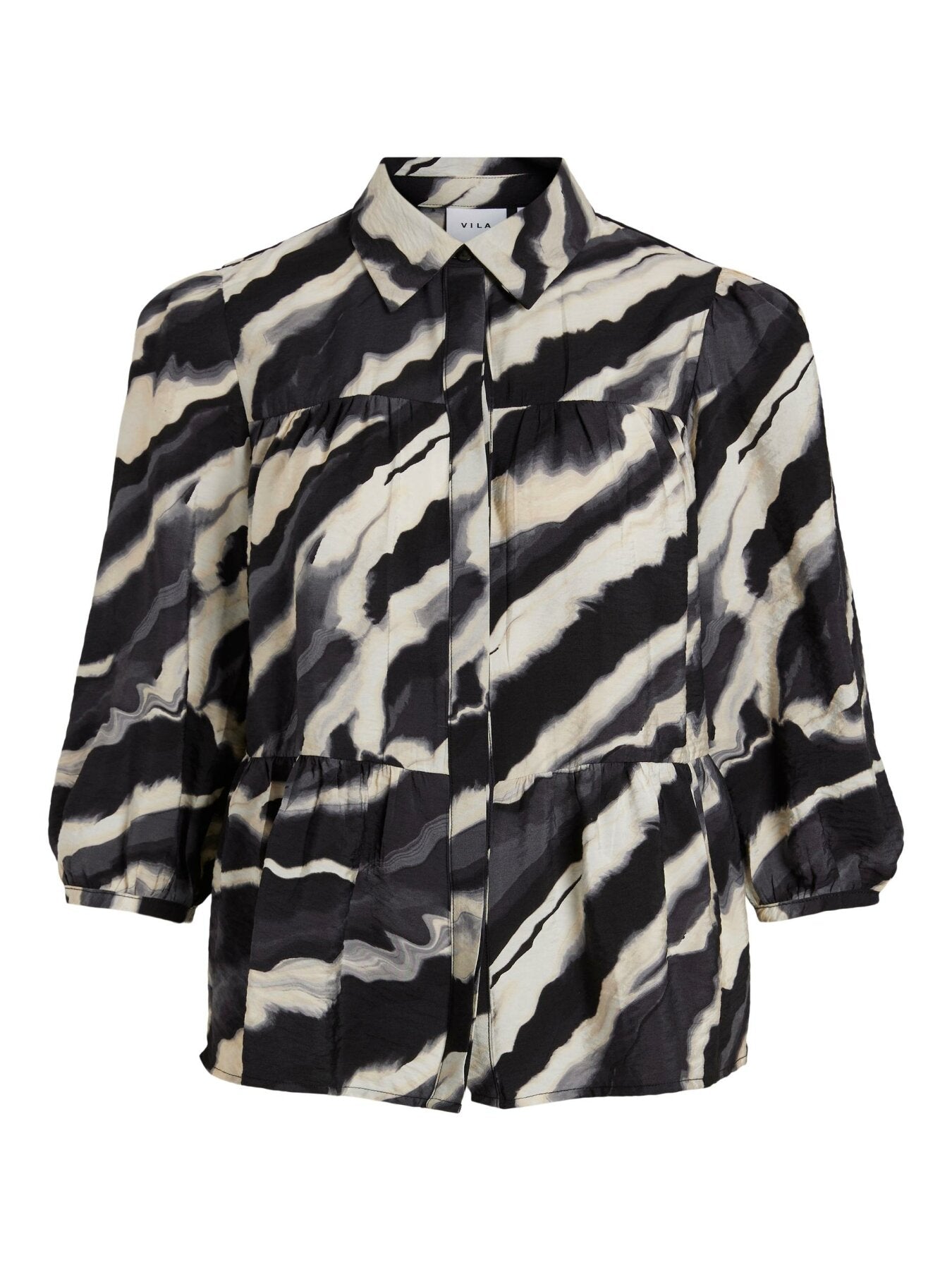 Bluse "gldDOGMAESA" in grau/schwarz