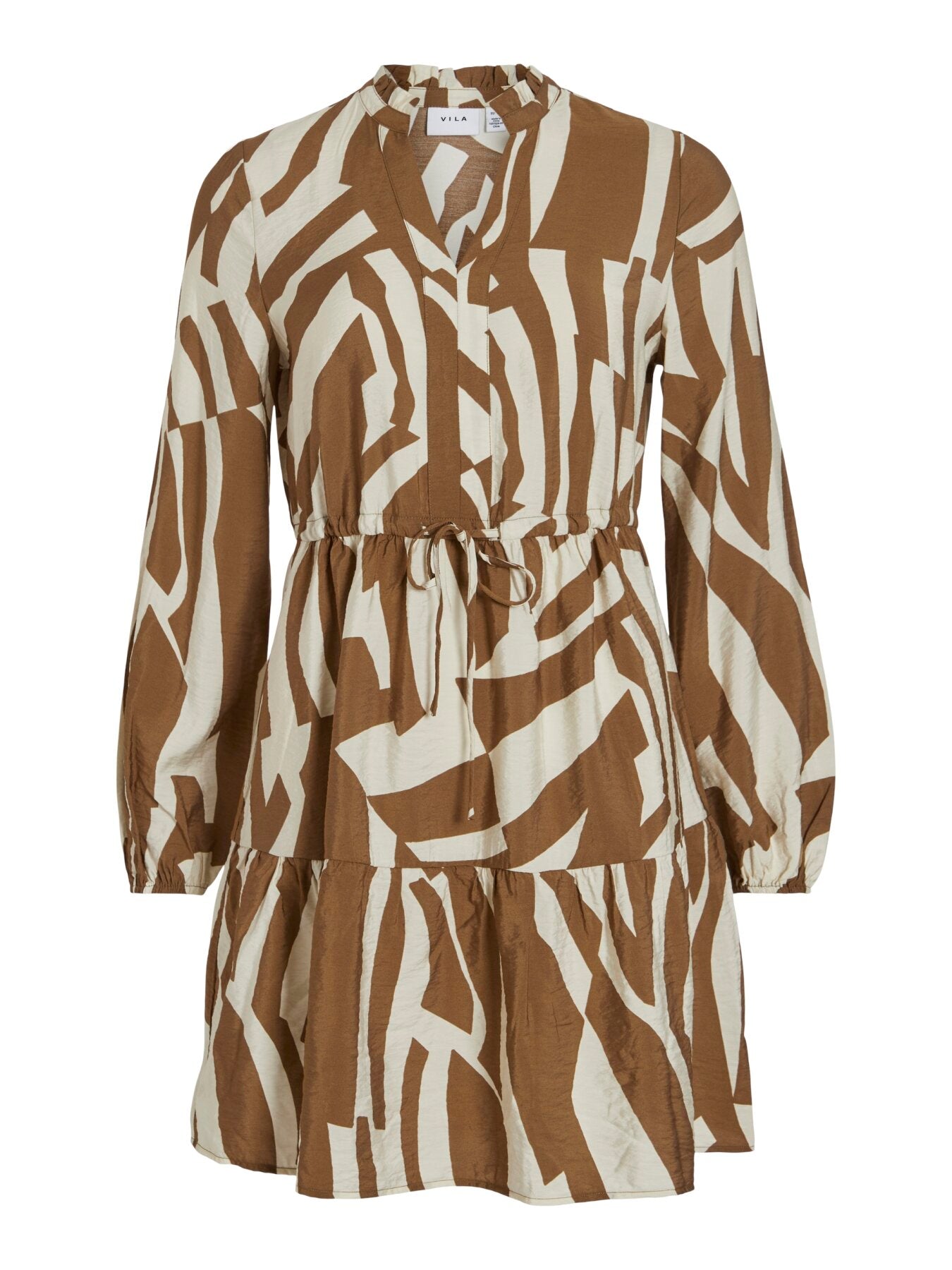 Kurzes Kleid "gldDOGMA" in braun/beige