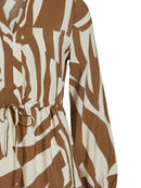 Kurzes Kleid "gldDOGMA" in braun/beige