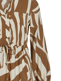 Kurzes Kleid "gldDOGMA" in braun/beige