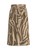 Midi Skirt "gldDOGMA" in beige/braun