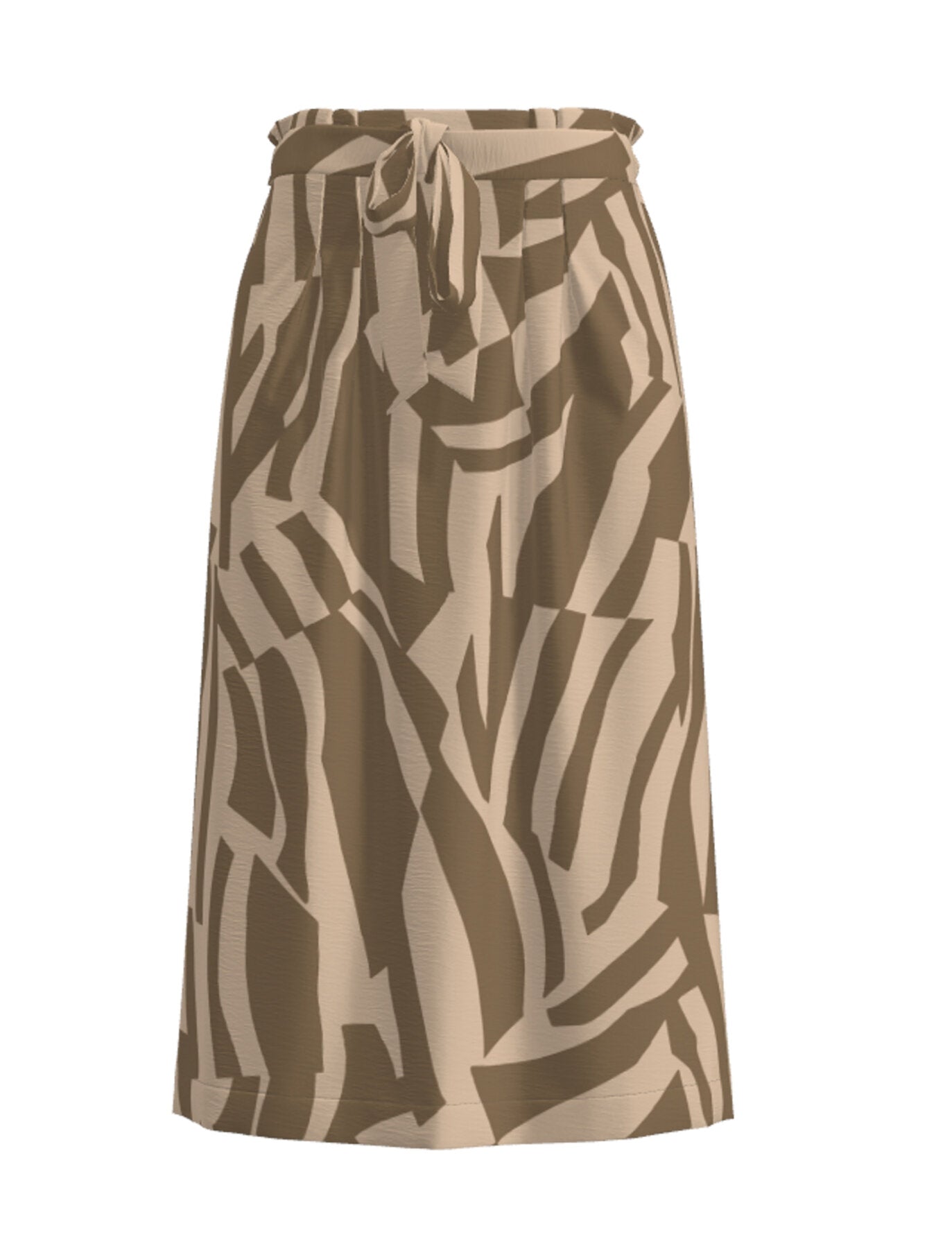 Midi Skirt "gldDOGMA" in beige/braun