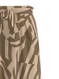 Midi Skirt "gldDOGMA" in beige/braun