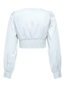 Bluse mit Lochspitze "gldLOU" in weiß