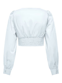 Bluse mit Lochspitze "gldLOU" in weiß