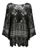 Süßes Häkelkleid "gldFLORENCE" in schwarz