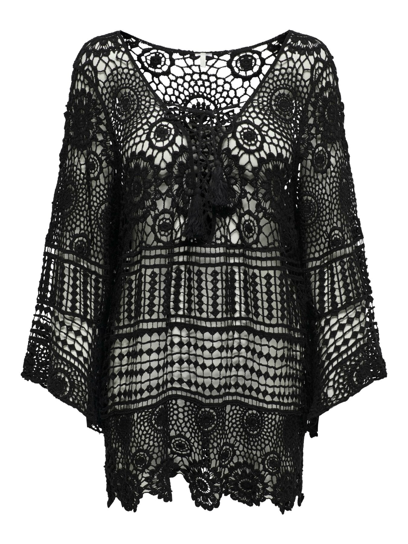 Süßes Häkelkleid "gldFLORENCE" in schwarz