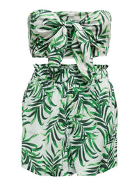Bandeau Top & Short Set "gldMIRA" in grün/weiß
