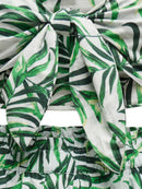 Bandeau Top & Short Set "gldMIRA" in grün/weiß