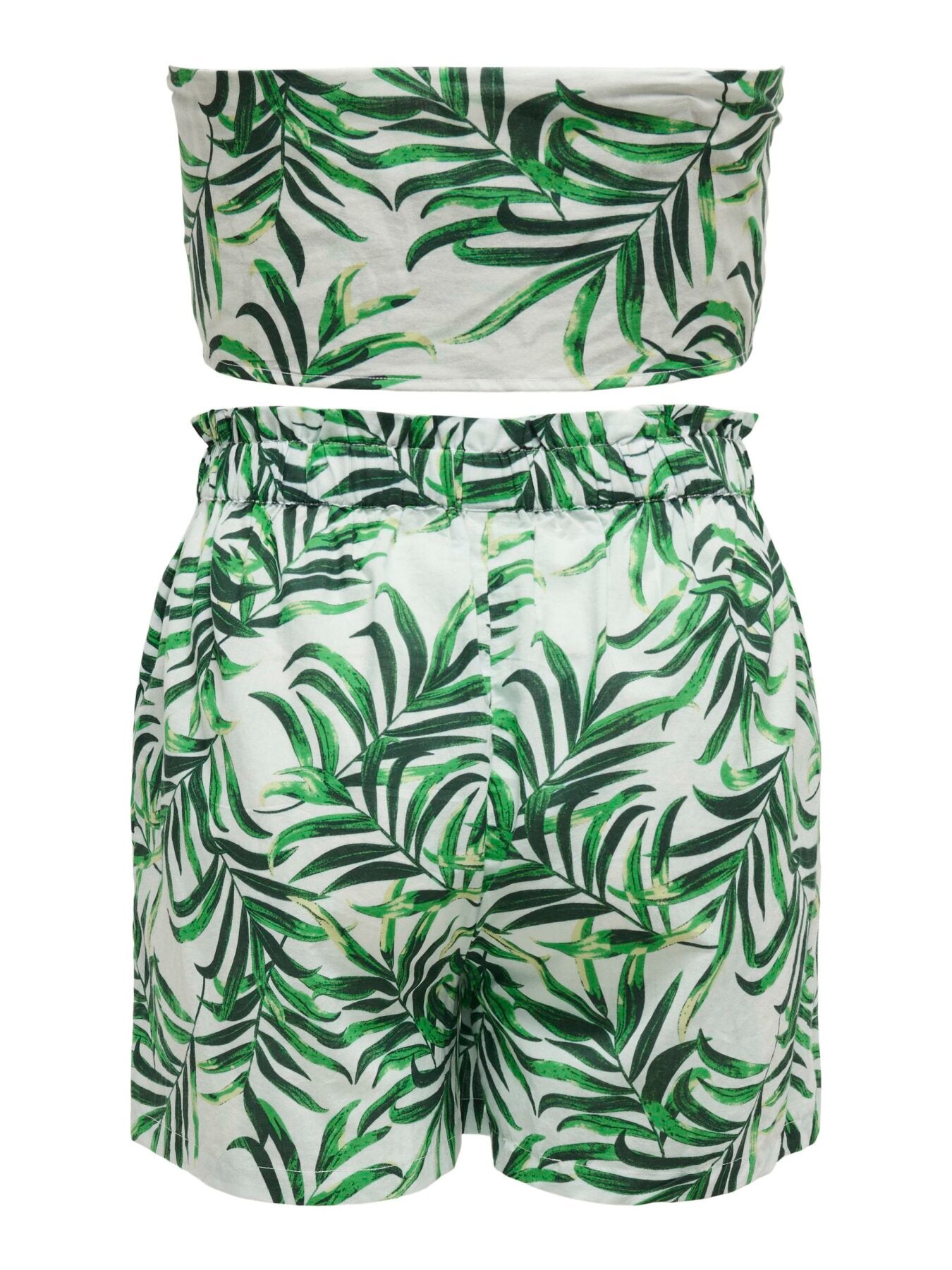 Bandeau Top & Short Set "gldMIRA" in grün/weiß