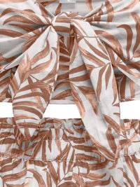 Bandeau Top & Short Set "gldMIRA" in braun/weiß